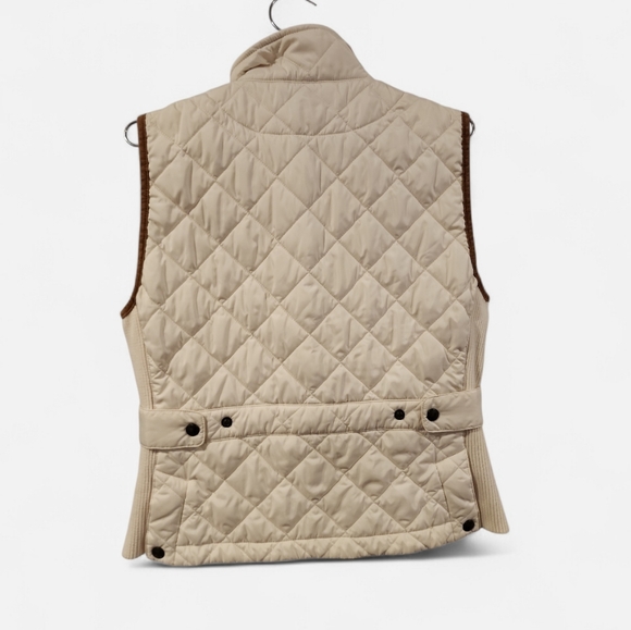 Ralph Lauren Equestrian Crest Quilted Vest Women's Large Cream Quiet Luxury 🐎✨ - Picture 12 of 12